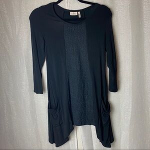 LOGO Black long sleeve with pockets ~XXS